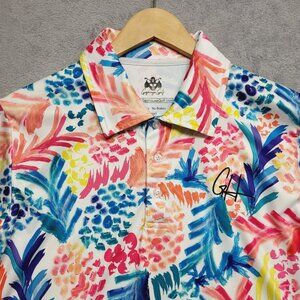 Gashouse Shirt Men Small Multicolor Pineapples Paradise Performance Stretch Golf